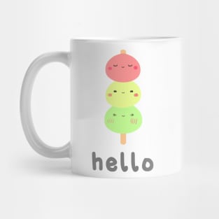 Hello Kawaii Dango Cute Hanami Japanese Dessert Asian Snack Mug